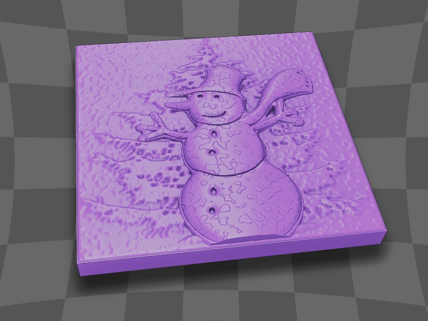 A snowman for CNC 3D print model_7