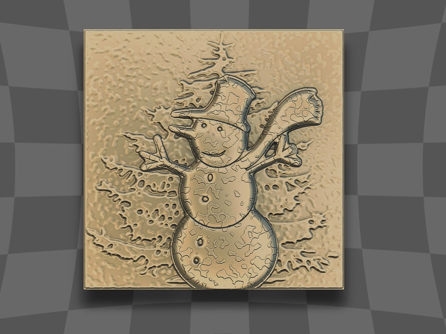A snowman for CNC 3D print model_1
