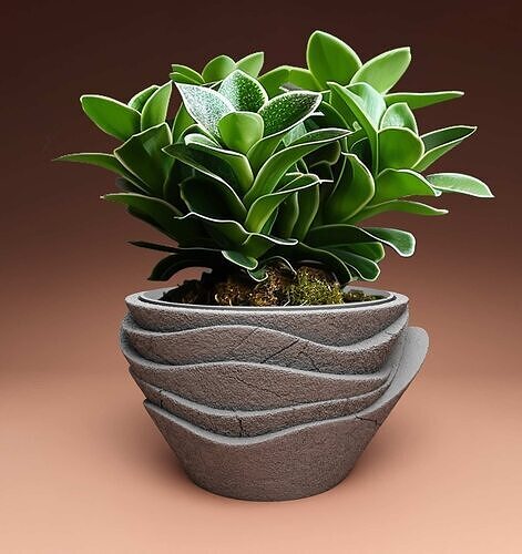 Plant pot with drainage 3D Printer STL file instant download 3D print model