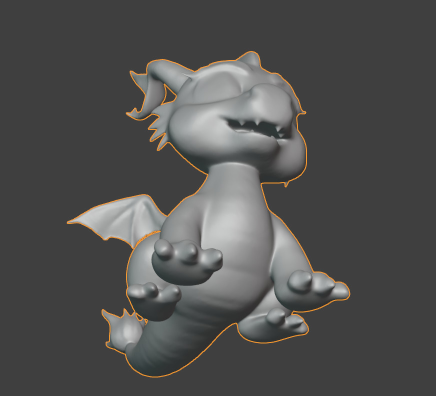 Cute dragon 3D print model_7
