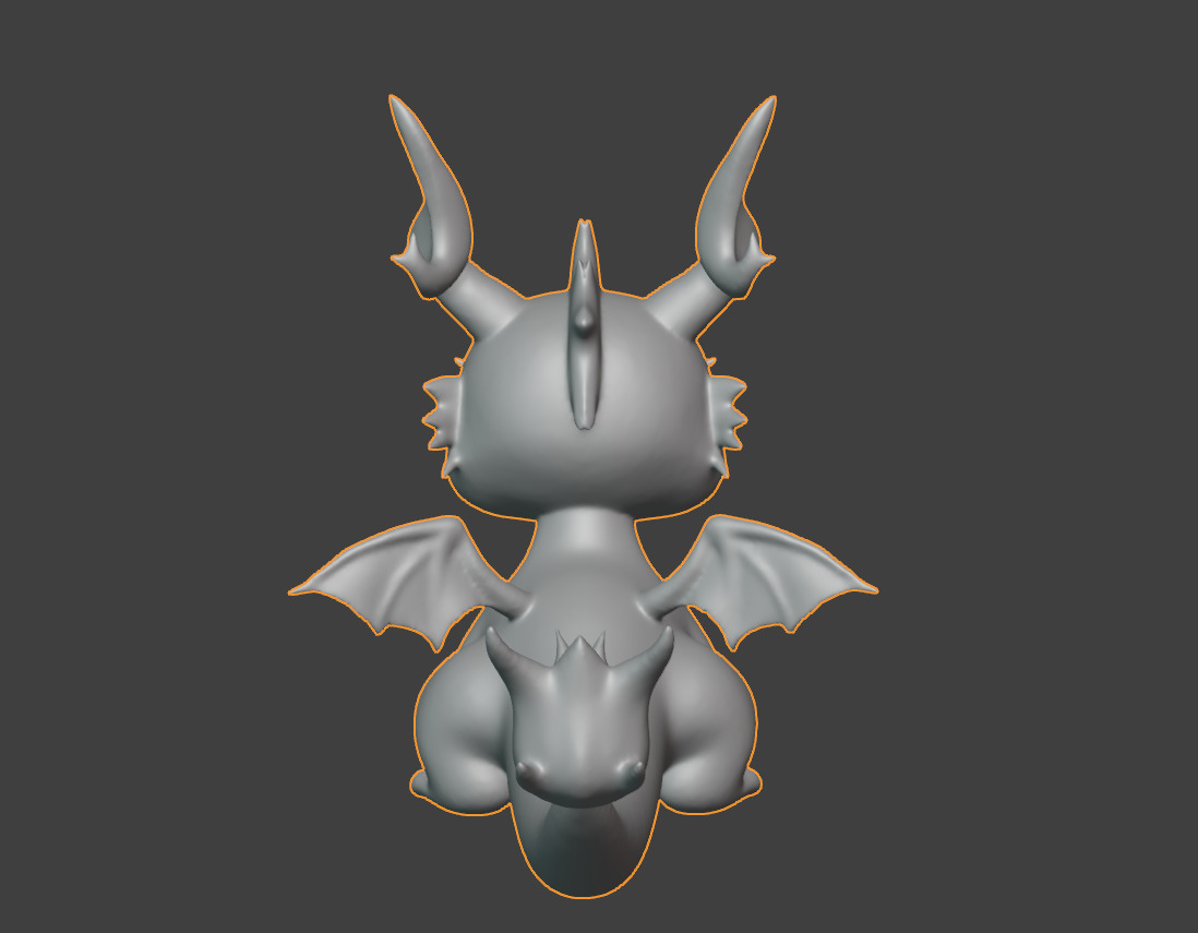 Cute dragon 3D print model_3
