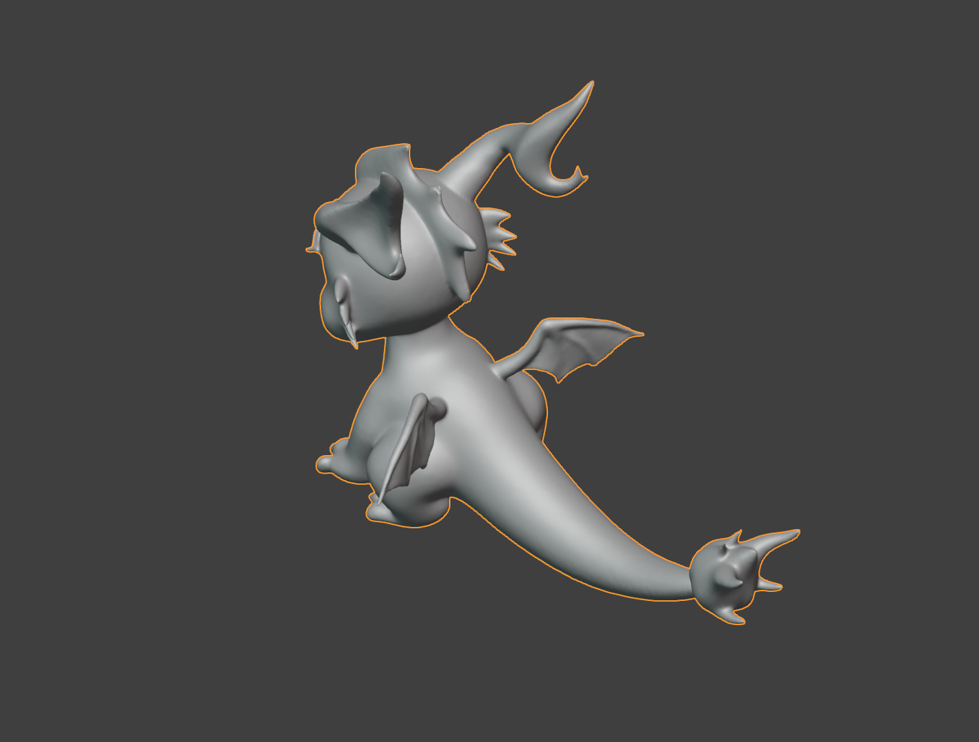 Cute dragon 3D print model_6