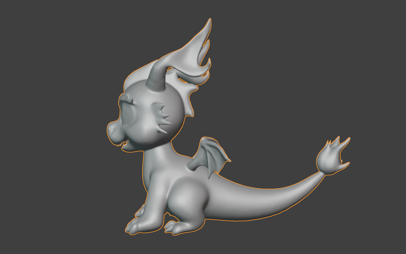 Cute dragon 3D print model_1