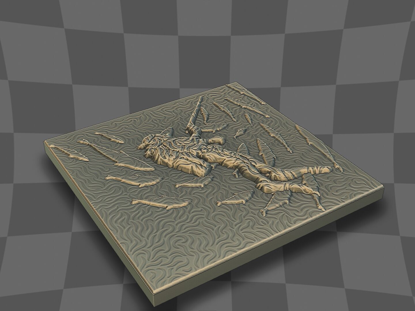 The diver design for CNC 3D print model_10