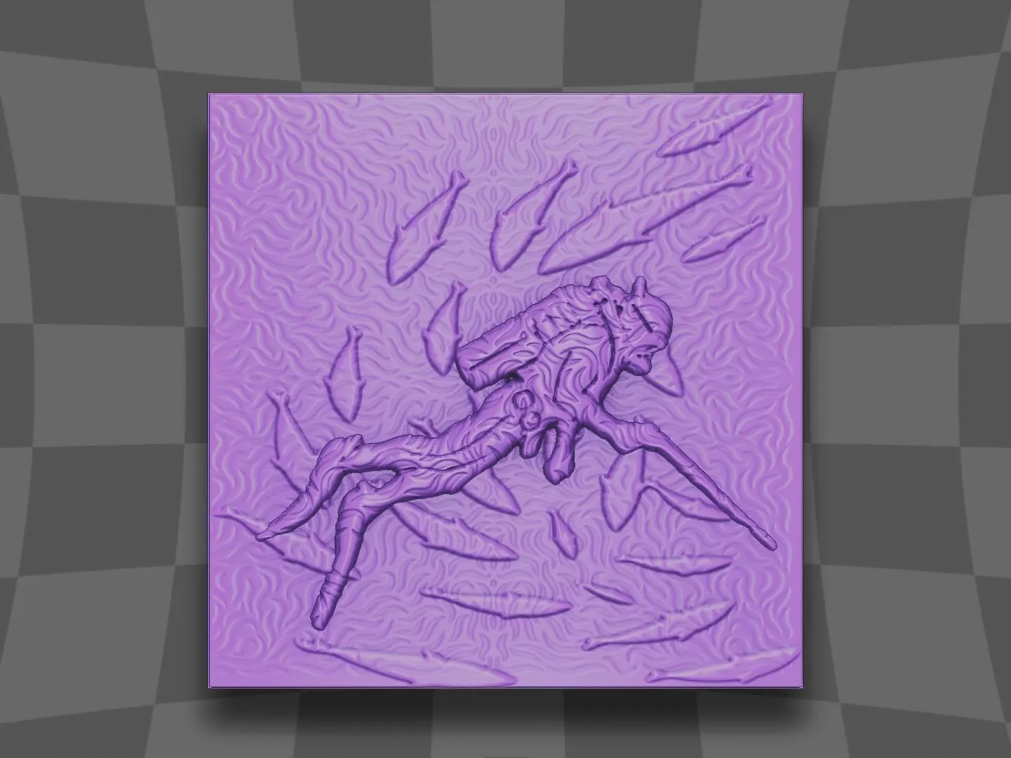 The diver design for CNC 3D print model_0