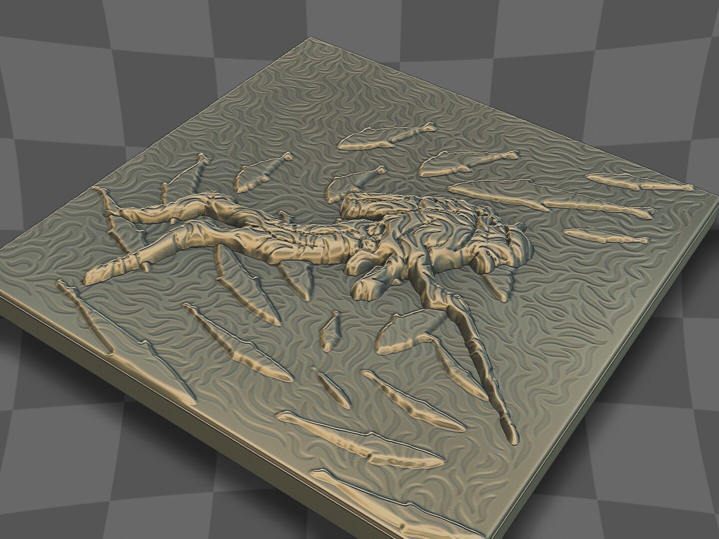 The diver design for CNC 3D print model_7