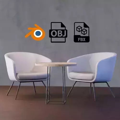 Modern Chair and Table