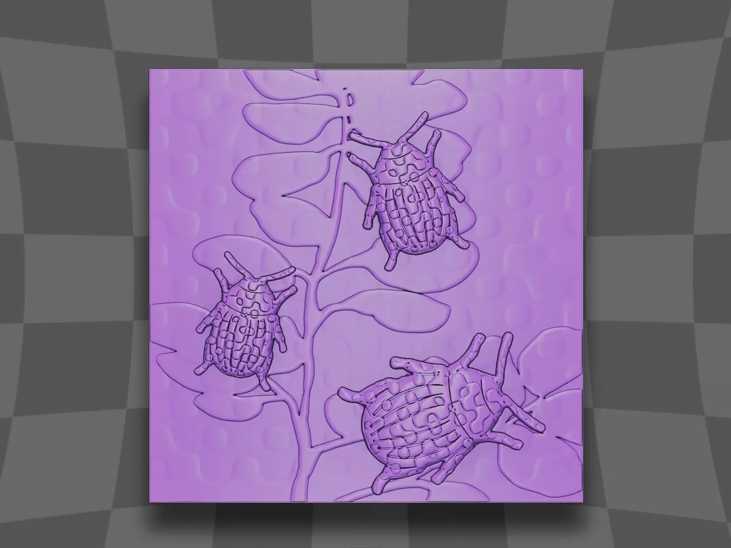 Bugs in the leave 3D print model