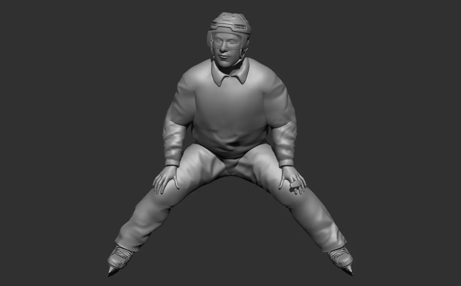Hockey Referee stretched pose 3D print model