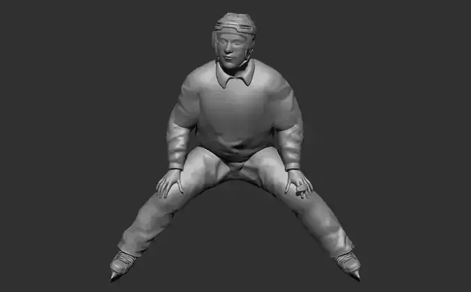 Hockey Referee stretched pose 3D print model