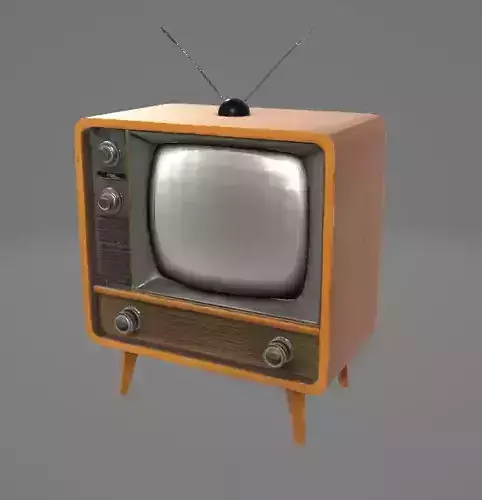 Stylized Vintage TV Retro 3D Model for Games and Animations