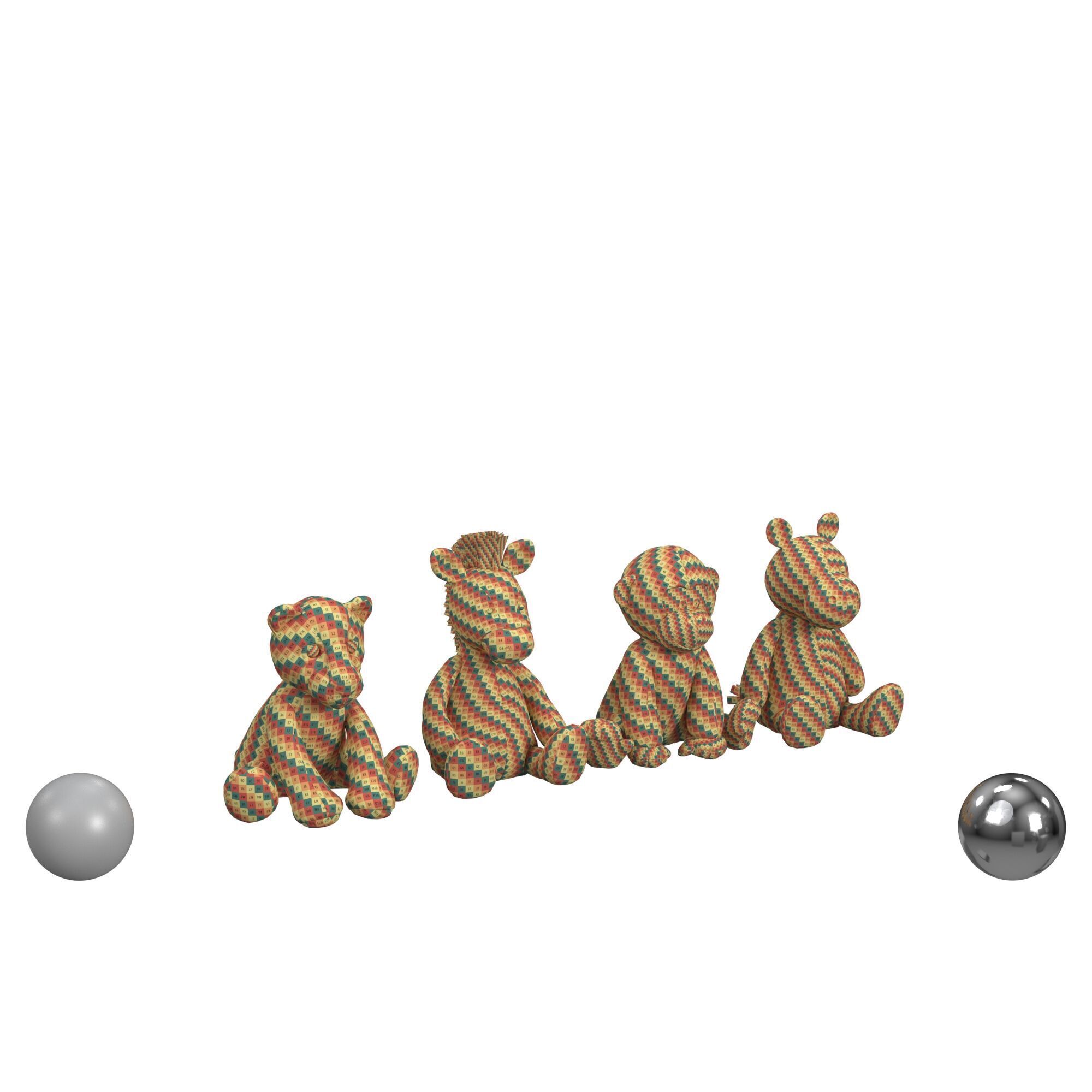 Toy Animals  3D model_2