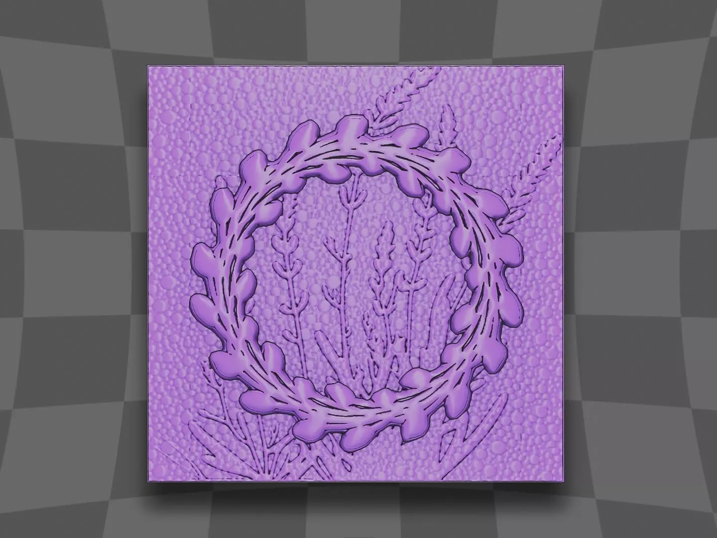 Grass wreath design for CNC 3D print model_0