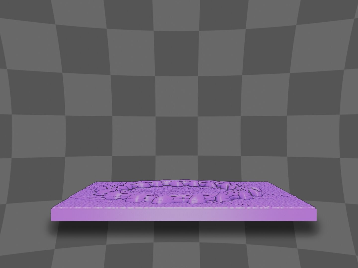 Grass wreath design for CNC 3D print model_9