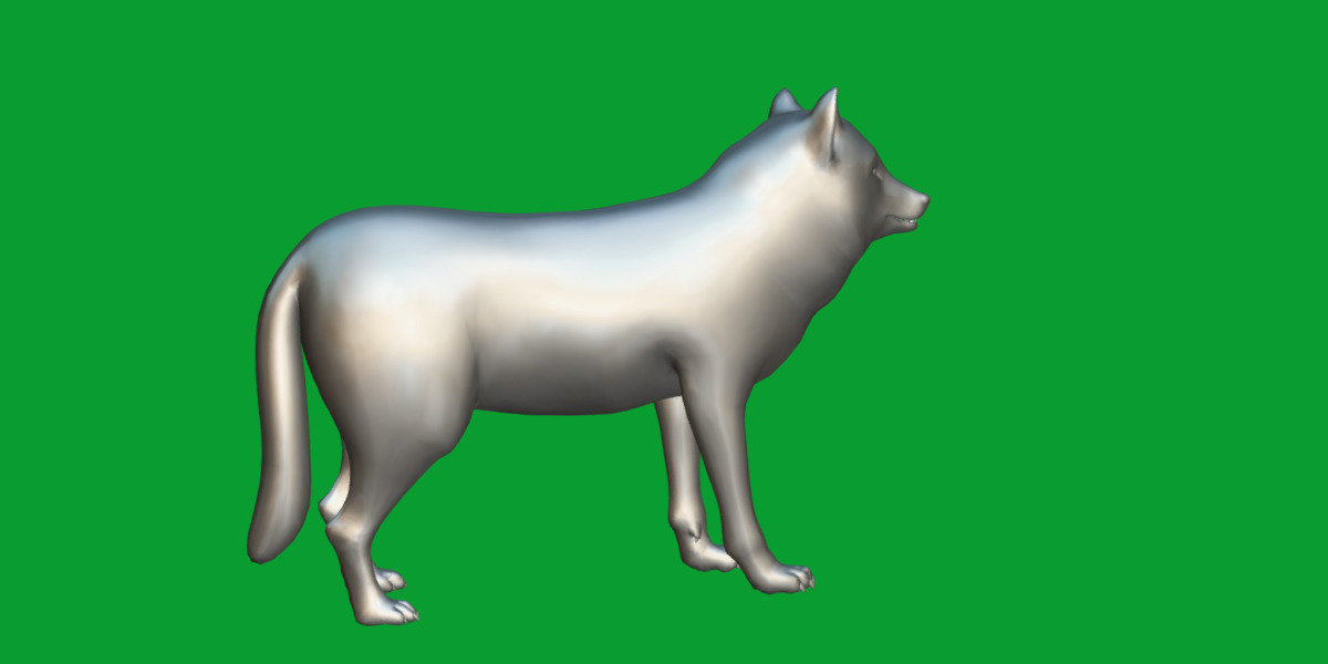 The Grey Wolf Low-poly 3D model_7