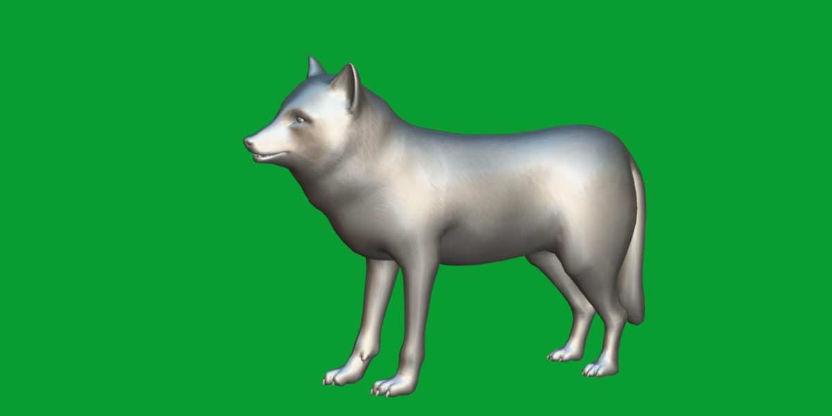 The Grey Wolf Low-poly 3D model_8