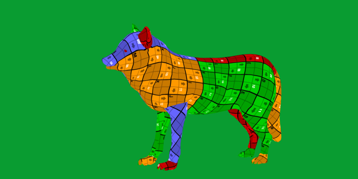 The Grey Wolf Low-poly 3D model_13