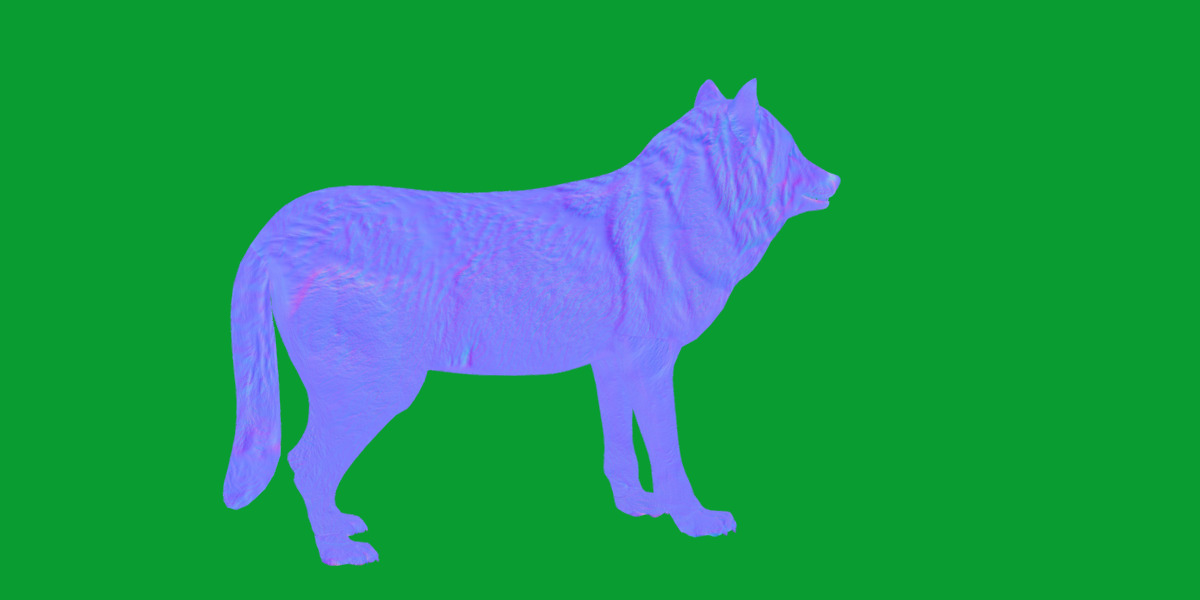 The Grey Wolf Low-poly 3D model_4