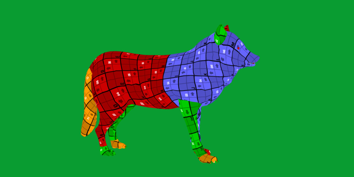 The Grey Wolf Low-poly 3D model_12