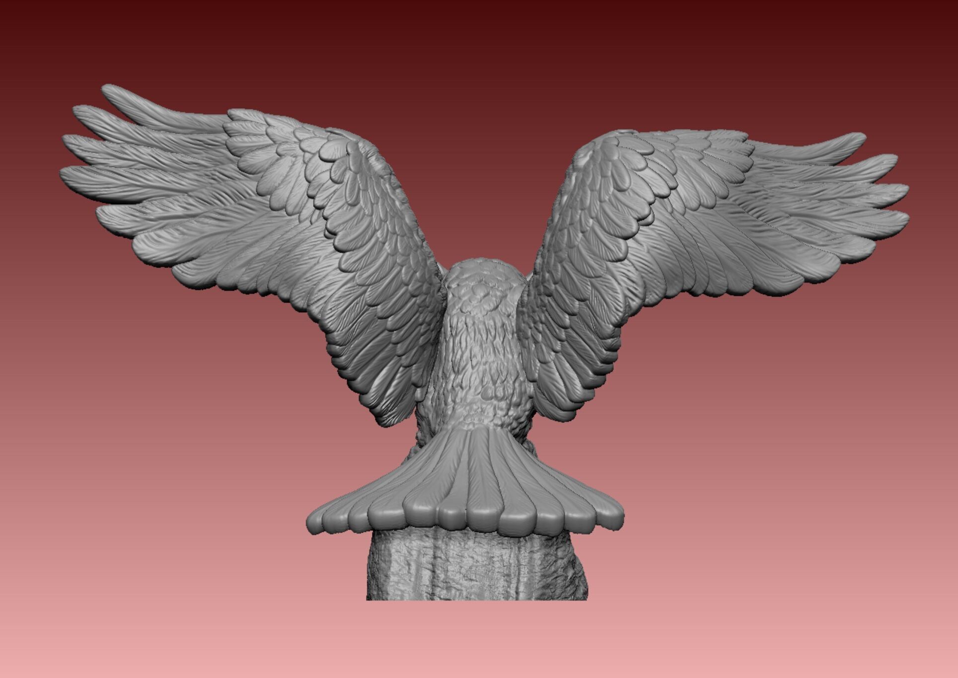 Owl miniature 3D print model_3