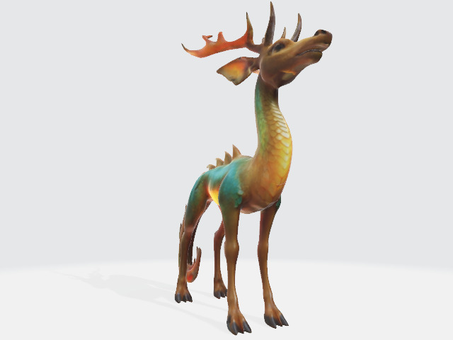 Fantasy deer 3D model_3