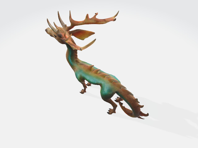 Fantasy deer 3D model_2