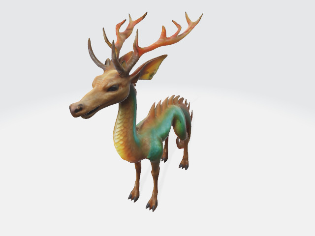 Fantasy deer 3D model_1