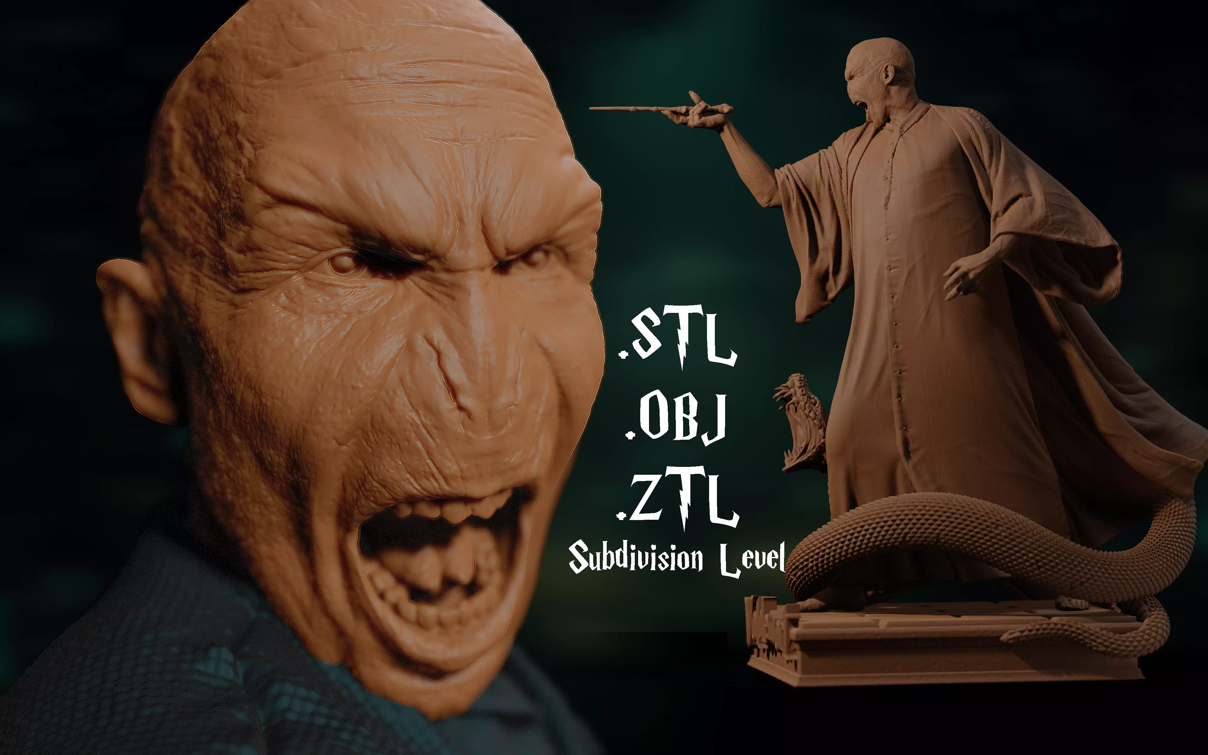 Voldemort Print Ready 3D Model 3D print model