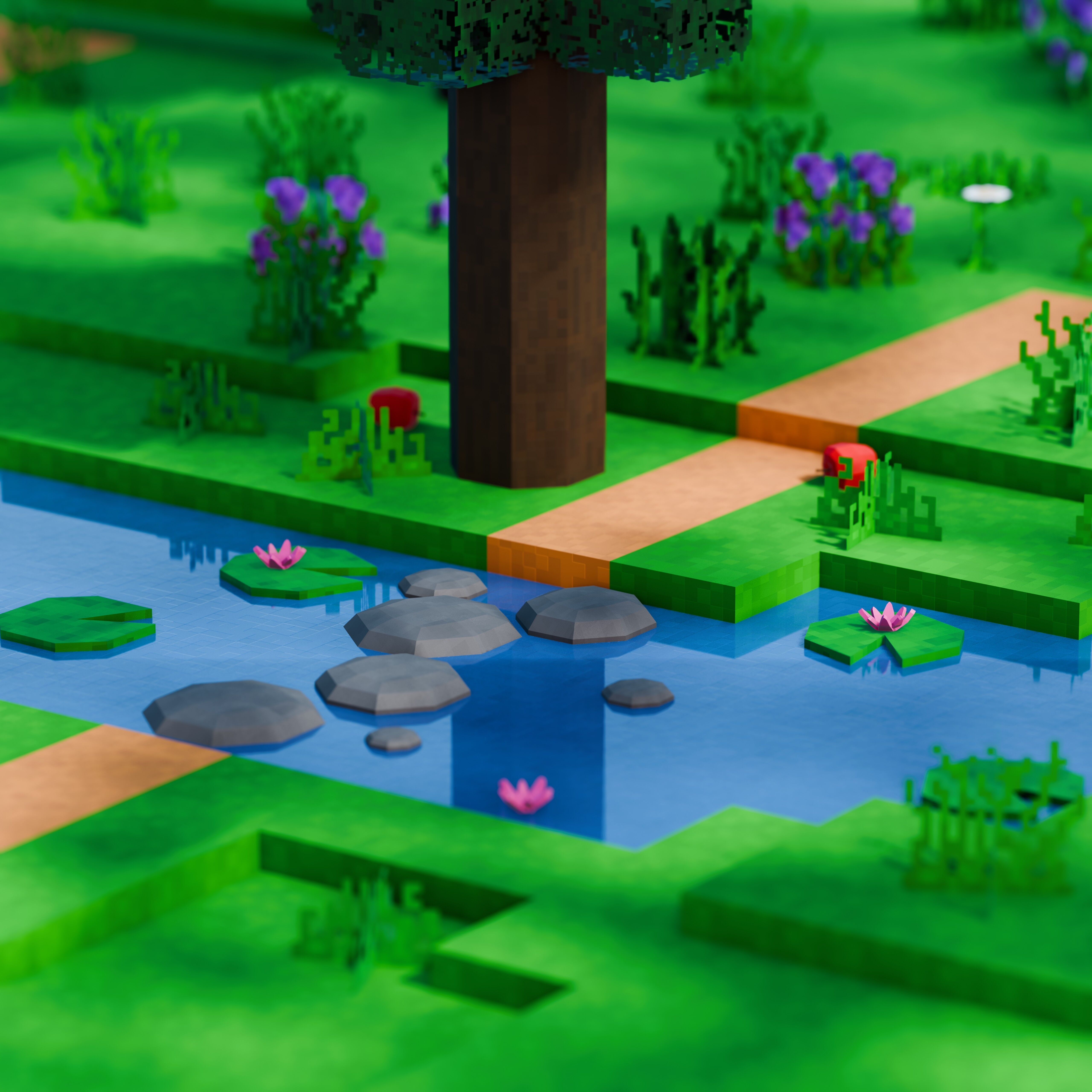 Pixel Farm - Modular Asset Pack Low-poly 3D model_15