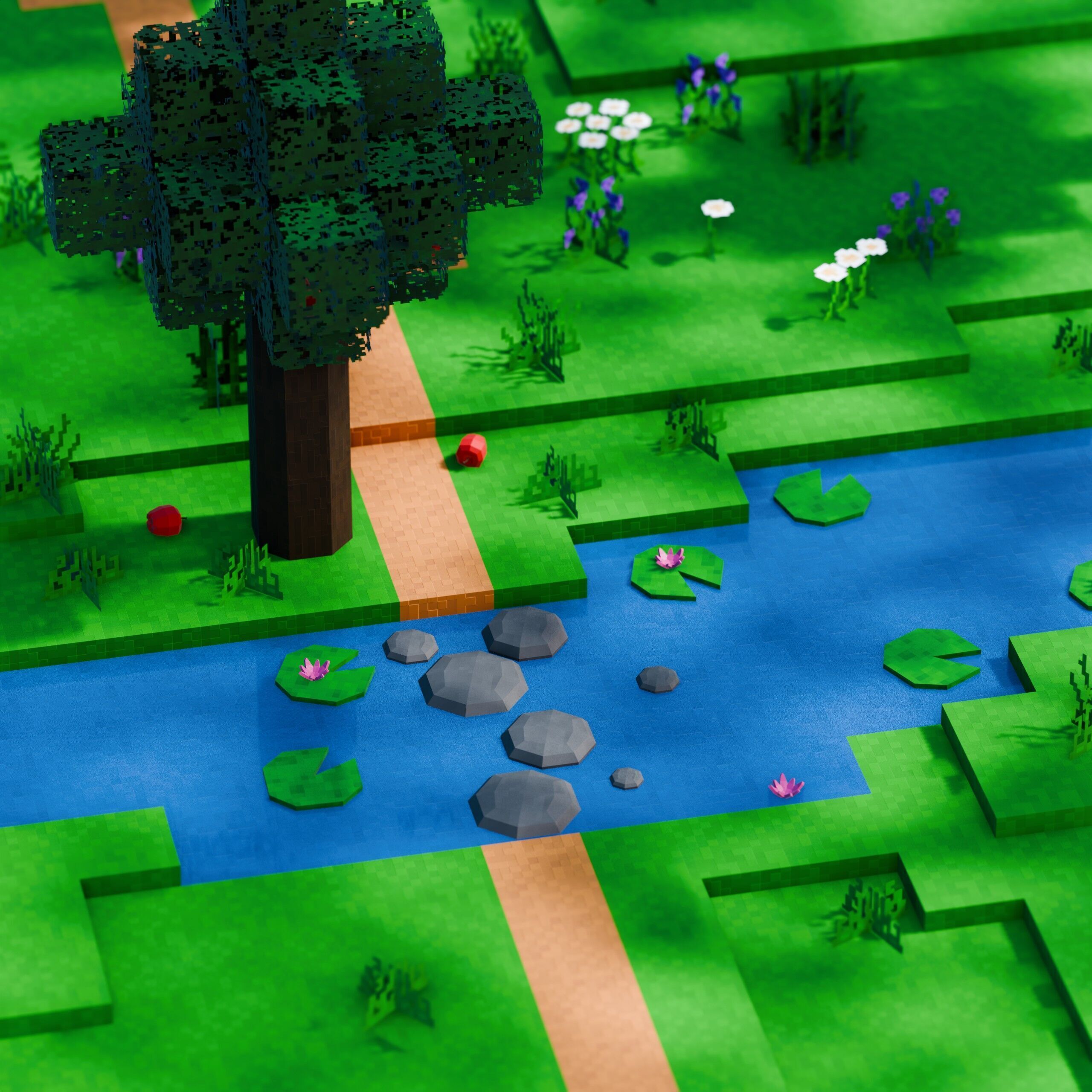 Pixel Farm - Modular Asset Pack Low-poly 3D model_17