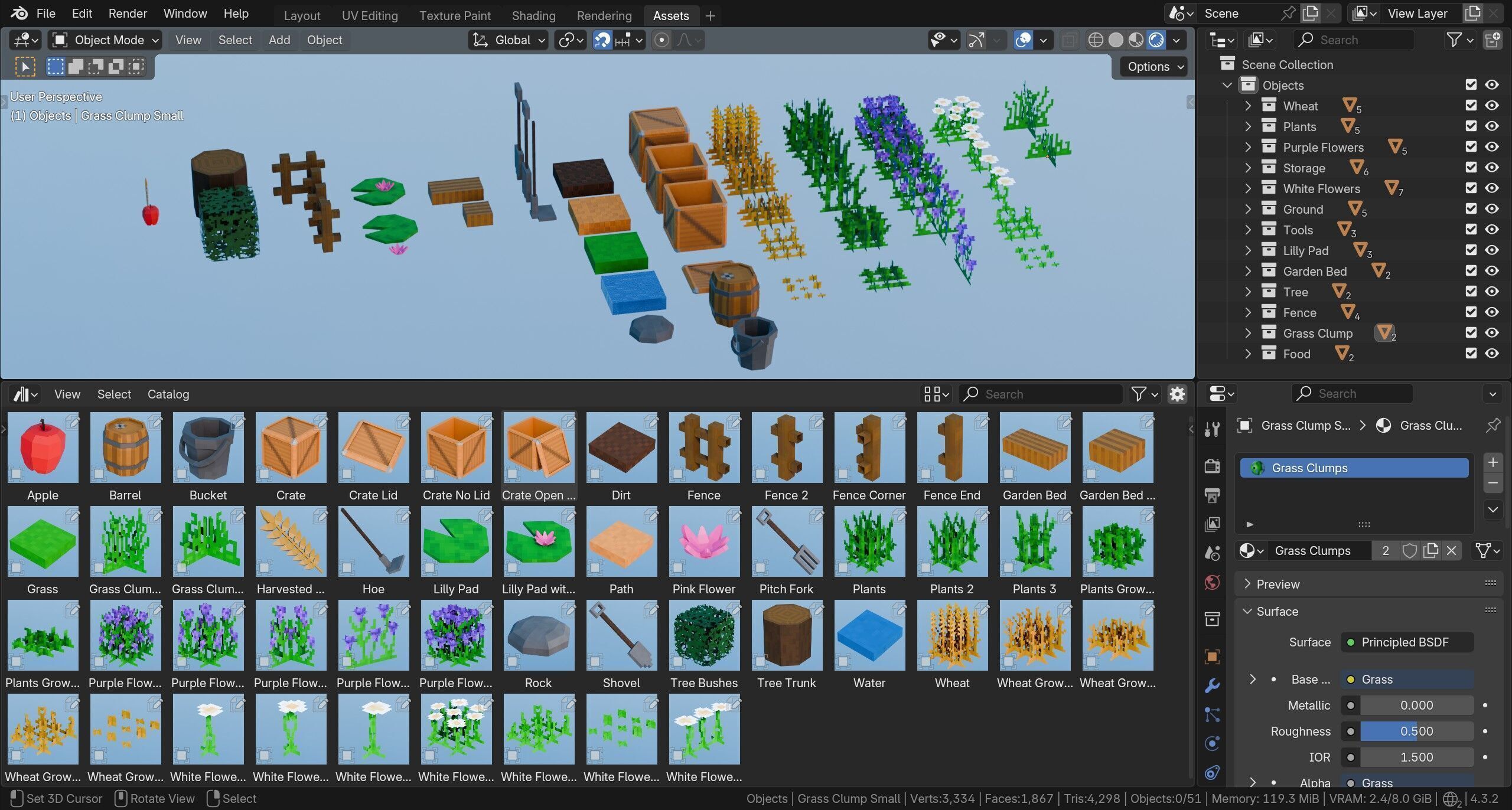 Pixel Farm - Modular Asset Pack Low-poly 3D model_2