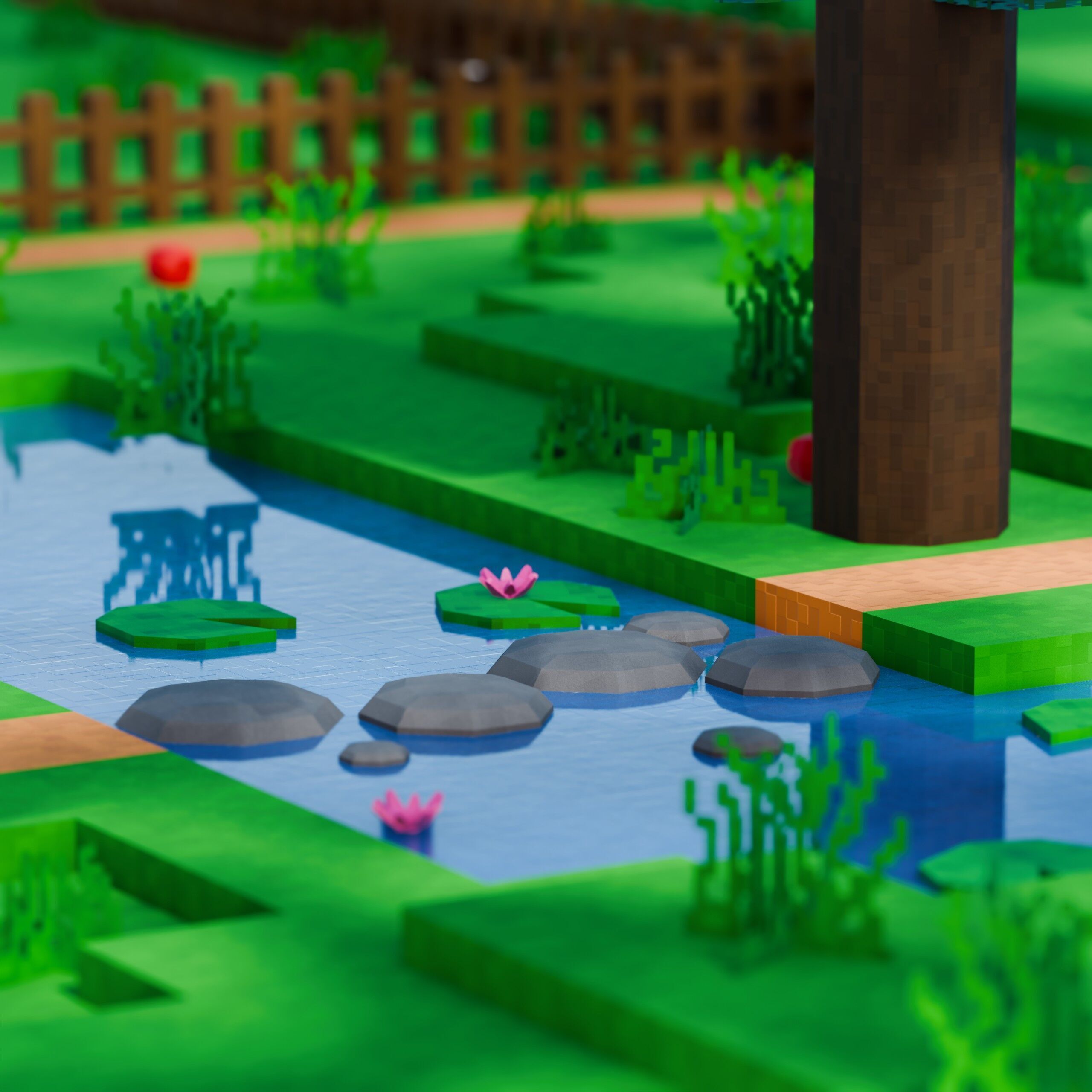 Pixel Farm - Modular Asset Pack Low-poly 3D model_18