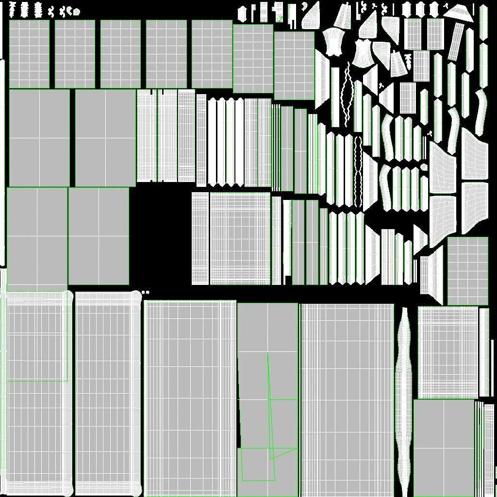 Classic Chest of Drawers 1400 3D model_9