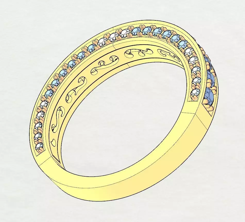 Stylezed Diamond Band 3D print model_0