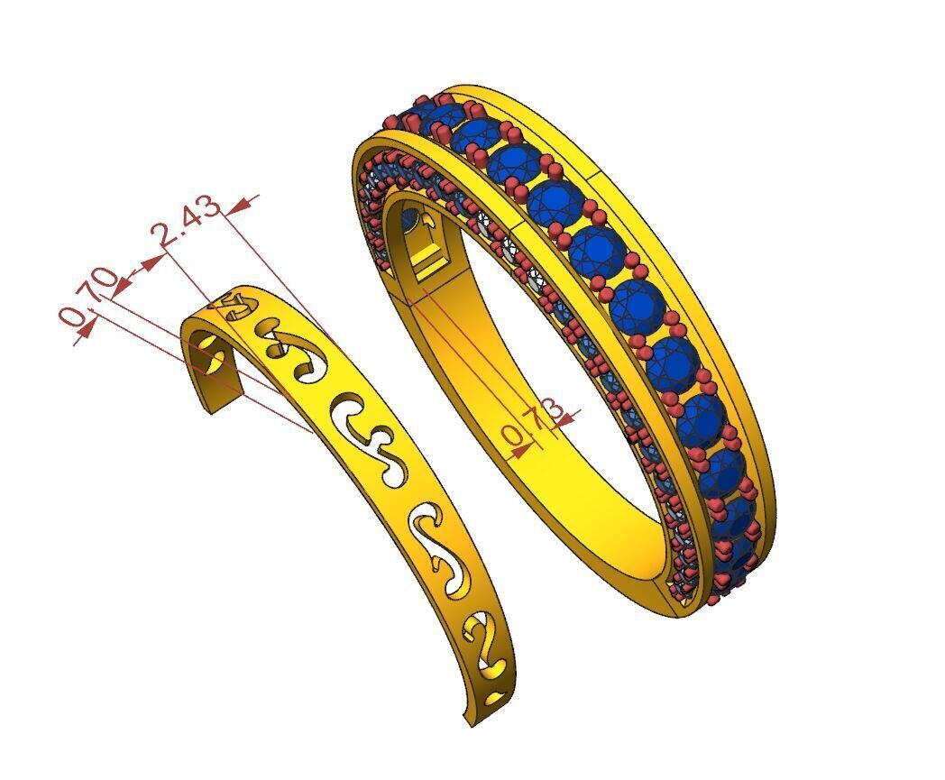 Stylezed Diamond Band 3D print model_14