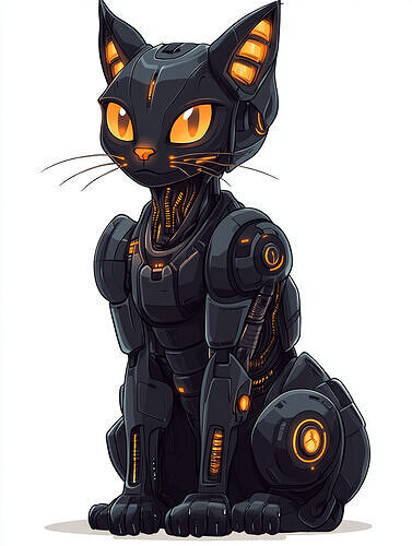 Futuristic Robotic Cat 3D Model -  Sci-Fi Asset 3D model