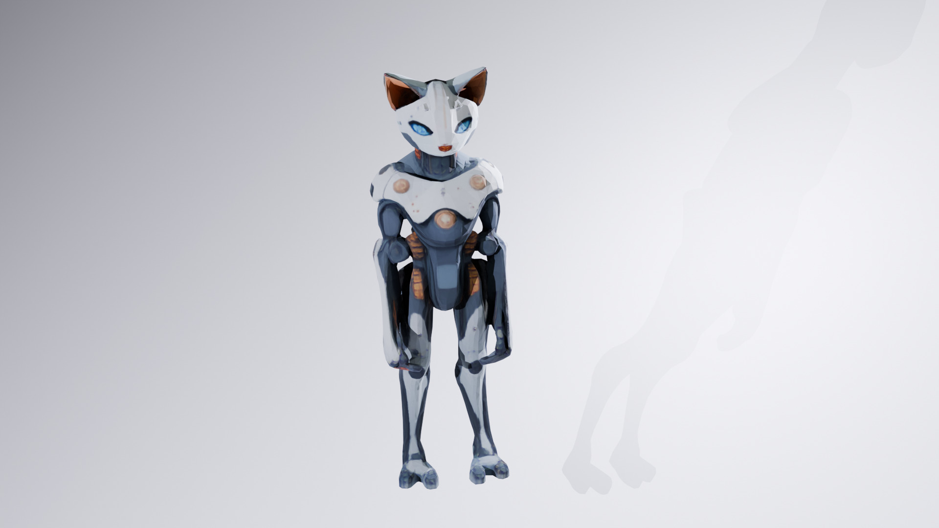 Robotic Cat 3D Model - Sci-Fi Asset for Games and Animations 3D model_2