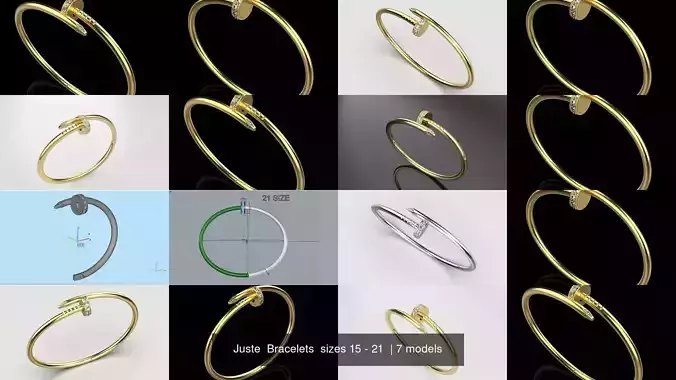 Juste  Bracelets  sizes 15 - 21 