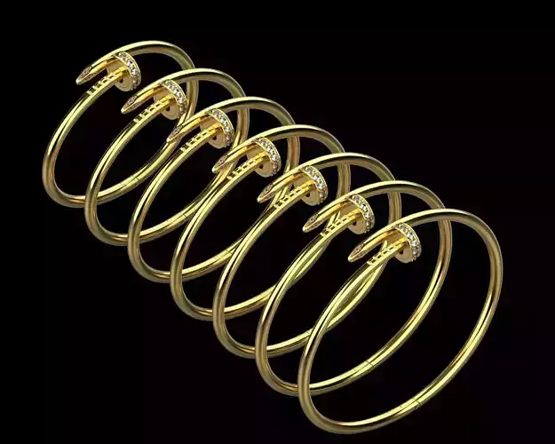 Juste  Bracelets  sizes 15 - 21  3D Model Collection