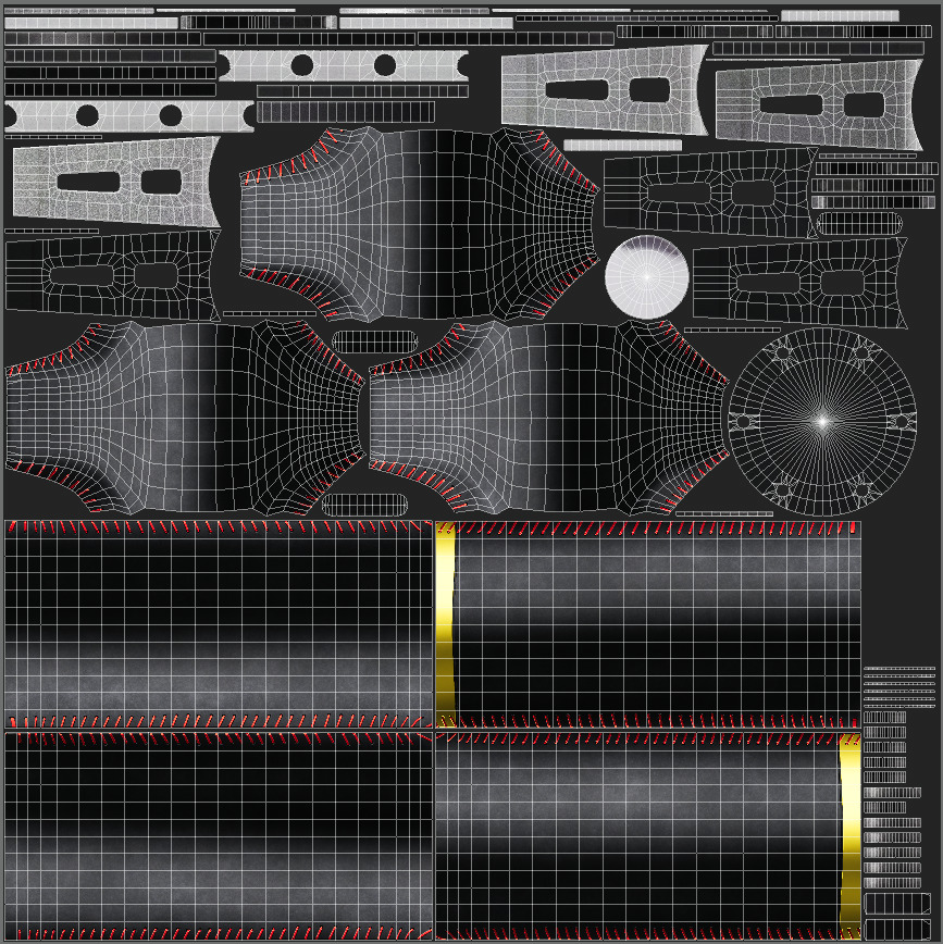 Steering Wheel 01 - Variation B - Red Stiches Low-poly 3D model_10