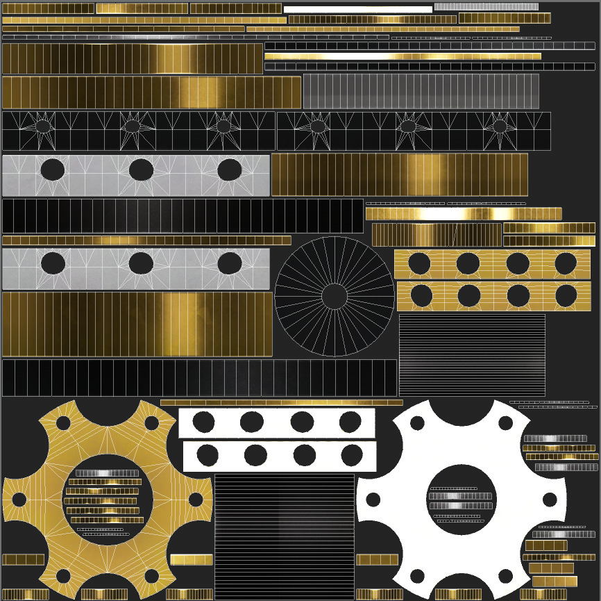 Steering Wheel 01 - Variation B - Red Stiches Low-poly 3D model_11