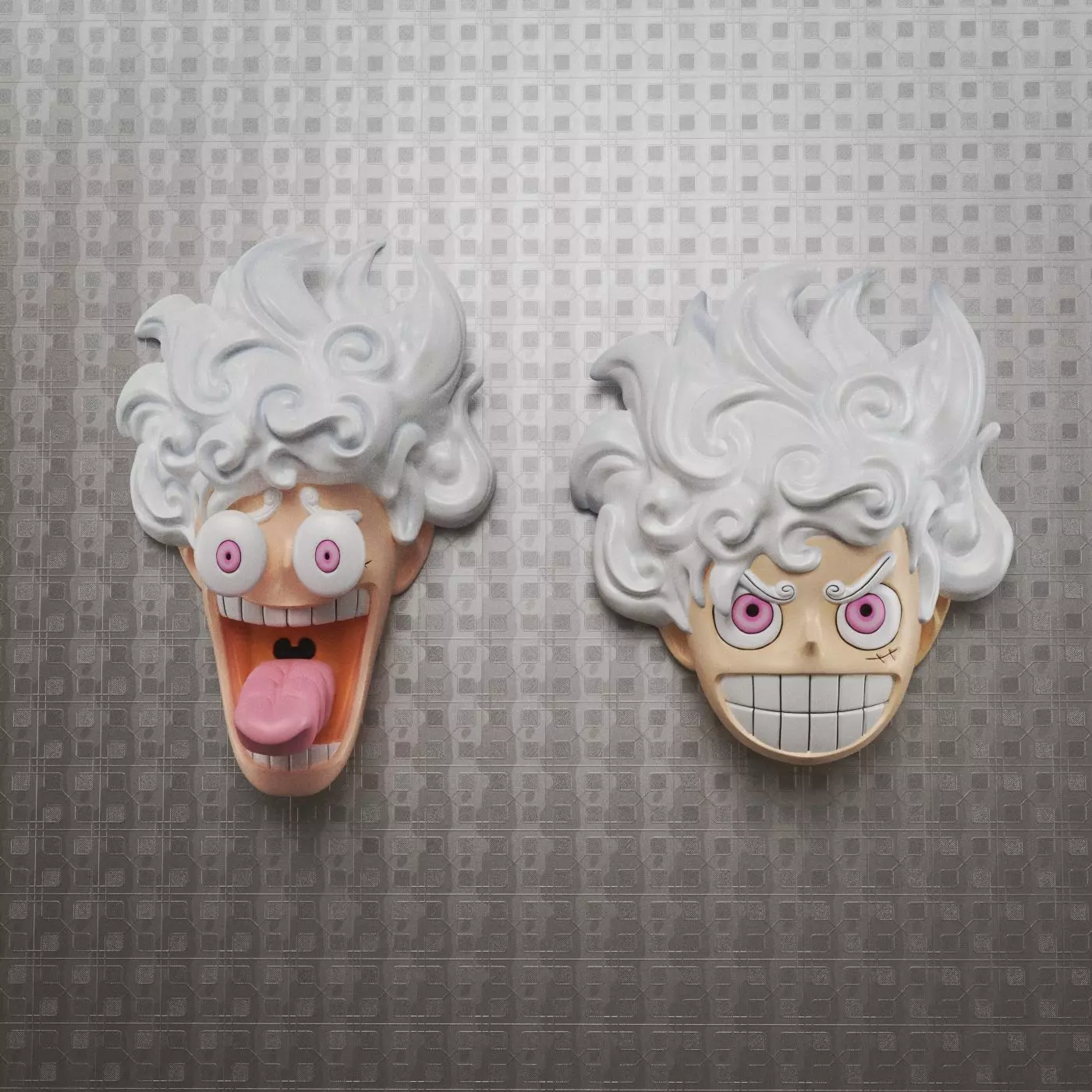 Luffy gear 5 - magnet head- 3D print model_0