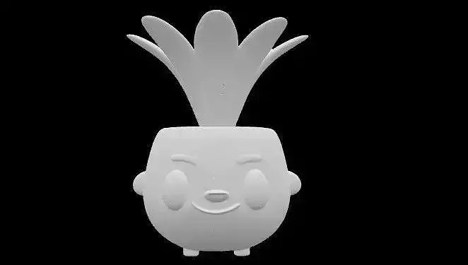  planter pot in the shape of a smiling cartoon face