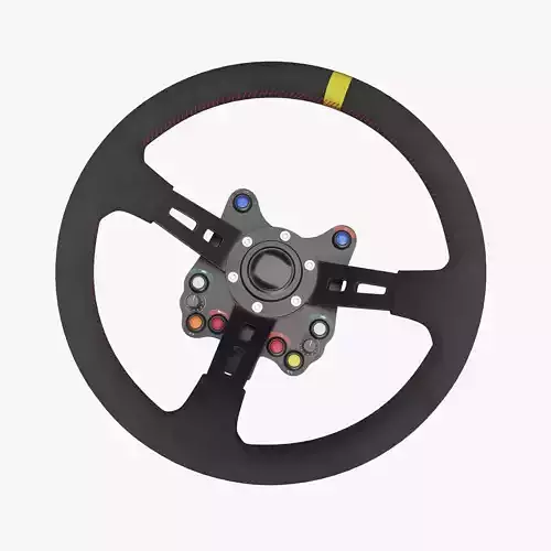 Steering Wheel 01 - Variation C - Red Stiches