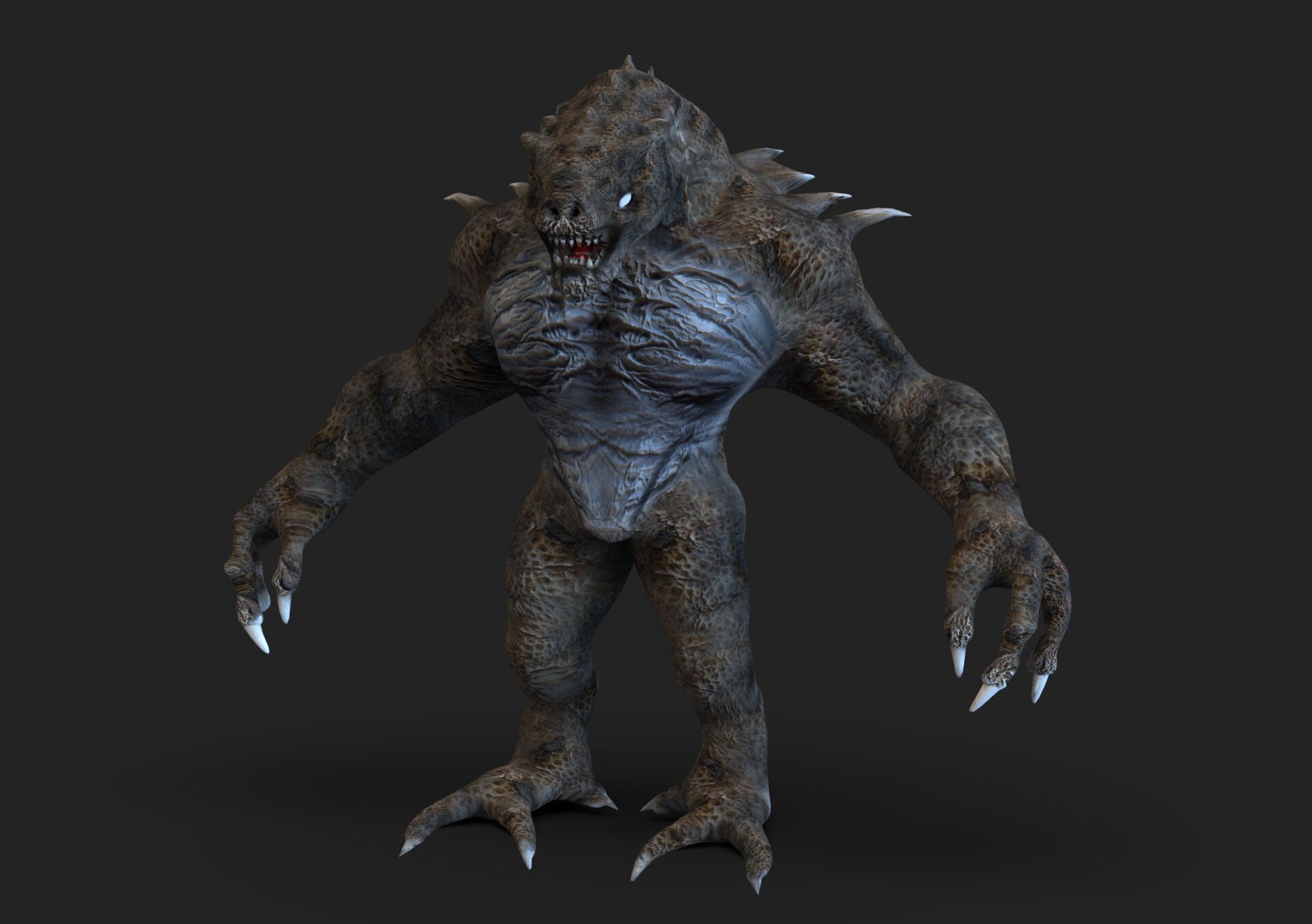 Creature Low-poly 3D model_4