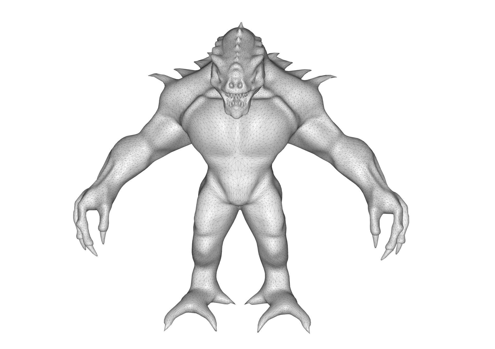 Creature Low-poly 3D model_5