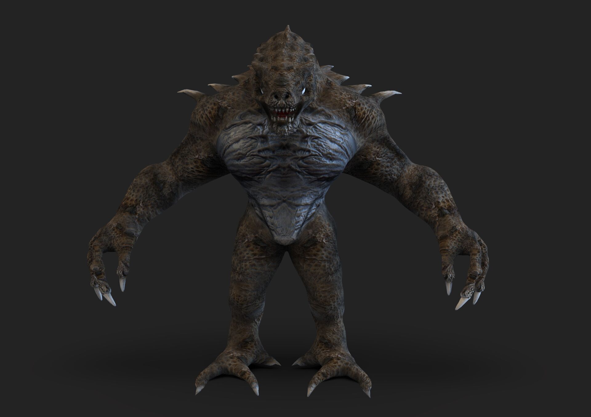 Creature Low-poly 3D model_1