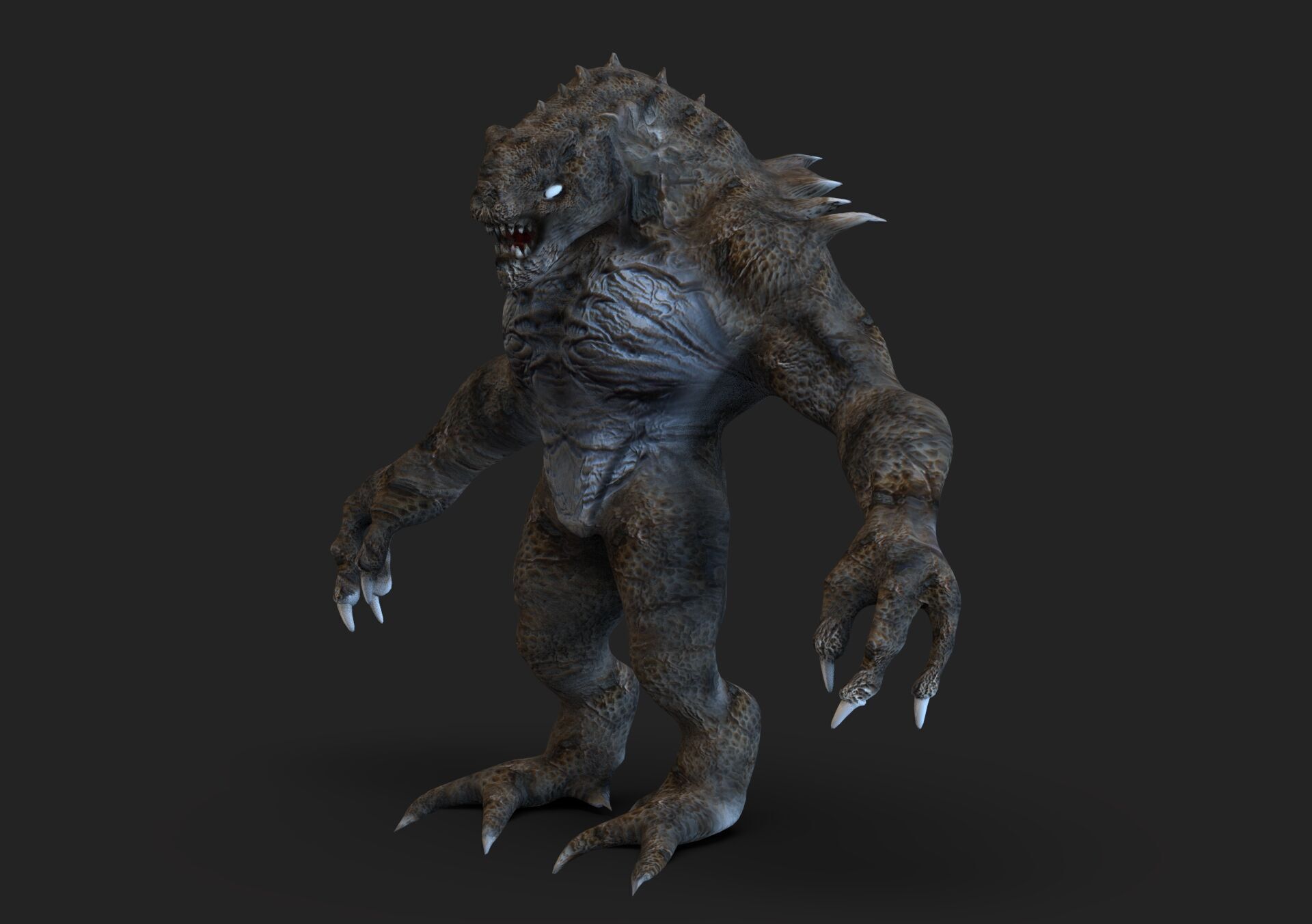 Creature Low-poly 3D model_2