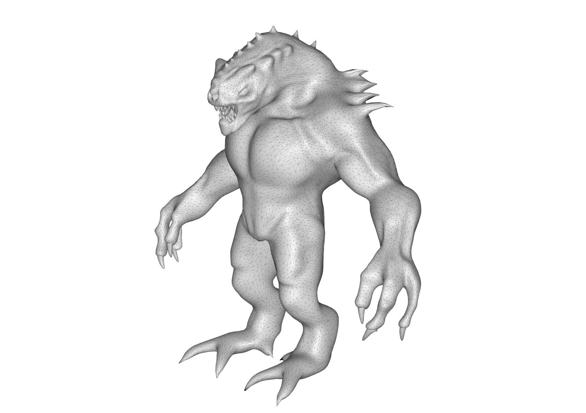 Creature Low-poly 3D model_6