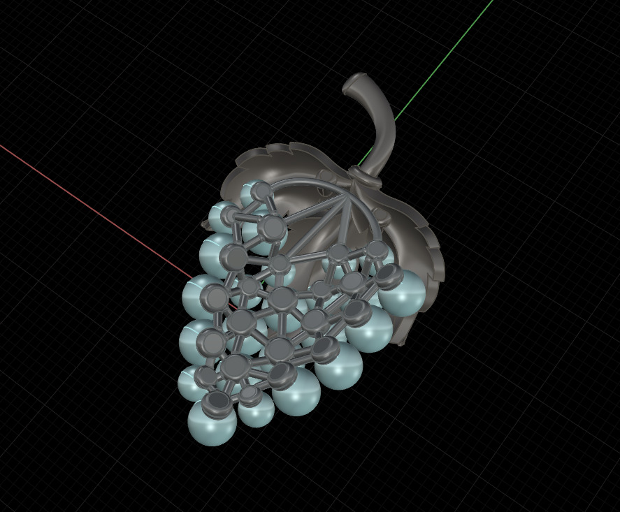 Grape 3D print model_3